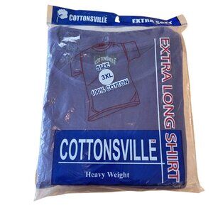 NEW Cottonsville Mens Extra Long Heavyweight T Shirt 3XL Cotton Purple